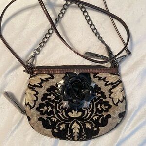 Original by Sharif Brocade Tapestry Rose Clutch Evening Purse Crossbody NEW gold
